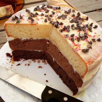 Layer cake aux trois chocolats