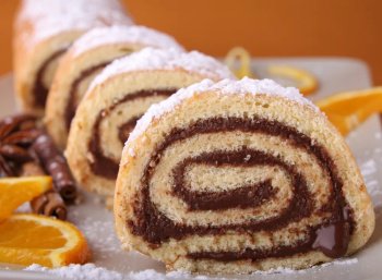 Gâteau roulé à la ganache chocolat