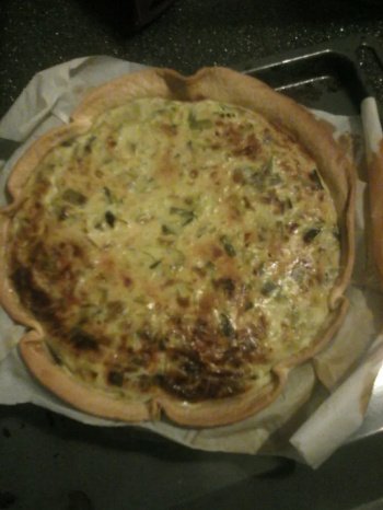 Flamiche aux poireaux et au roquefort