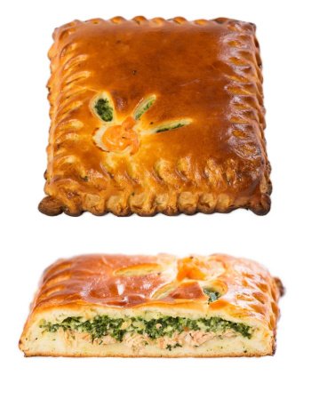 Cake au saumon, fromage et herbes