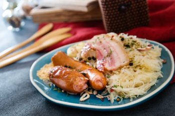 Choucroute alsacienne sans saindoux