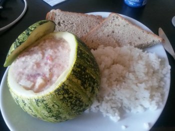 Courgettes rondes farcies au thon