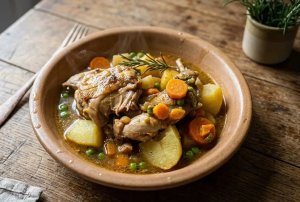 Navarin de lapin aux petits pois