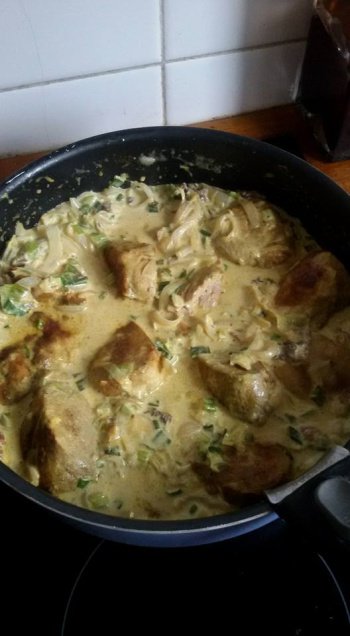 Filet mignon de porc sauce aux morilles