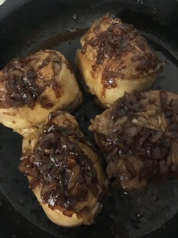 Paupiettes de lapin laquées