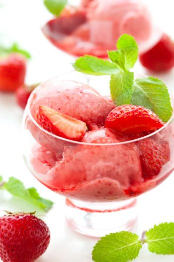 Sorbet facile à la fraise
