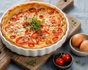 tarte au thon et tomates moutarde