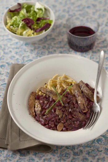 Emincé de foie au vin rouge - Sürlewerle ( Alsace)