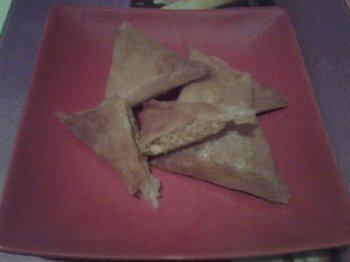 Samossas au poulet curry et coco