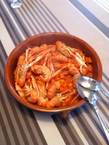 Langoustines flambées