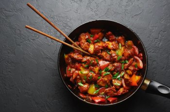 Fricassée de dinde aux tomates et poivrons au Cookeo