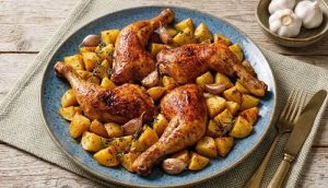 Cuisses de poulet et pommes de terre au Airfryer