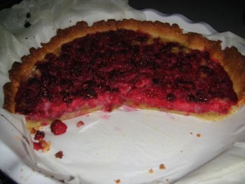 Tarte frangipanée à la framboise