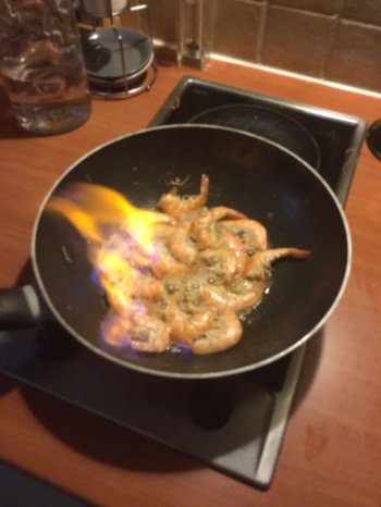 Spaghetti aux gambas