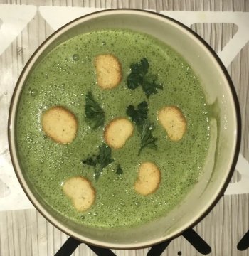 Velouté dépinards au boursin