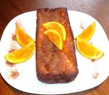 Gâteau sans oeuf à l'orange et au kiwi
