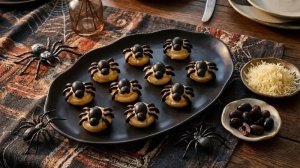 Petites gougères araignées pour Halloween