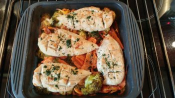 Papillote poulet carottes brocolis