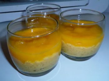 Riz au lait vanille cannelle et son coulis d'abricot