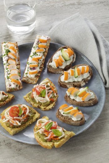Les tartinettes au surimi