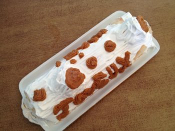 Bûche aux poires et caramel