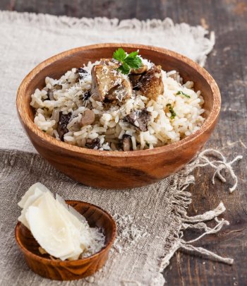 Risotto aux champignons frais
