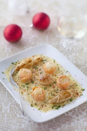 Gourmandise de Saint-Jacques au saumon fumé