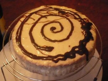 Gâteau nappage au chocolat blanc