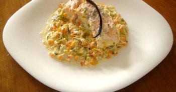 Papillotes de saumon à la vanille et petits légumes