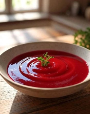 Coulis glacé de poivrons rouges
