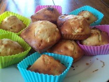 Muffins chocolat blanc pomme et cannelle