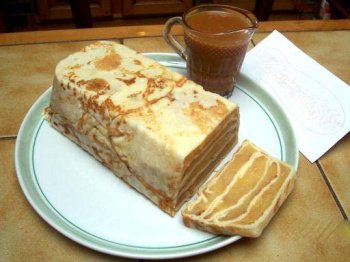 Terrine de crêpes aux pommes, au caramel et au beurre salé