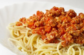 Spaghetti bolognaise sans oignons