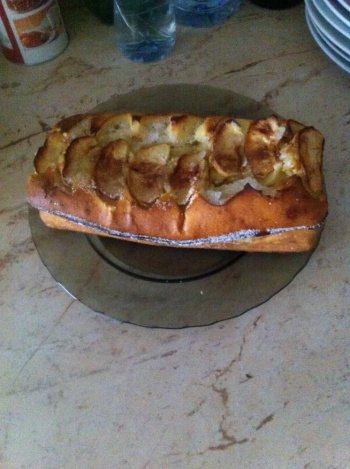 Gâteau au fromage blanc et aux pommes