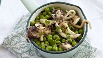 Petits pois à la seiche