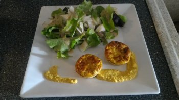 Petits flans de crabe, sauce Michèle