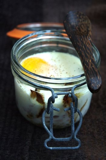 Oeufs cocotte aux échalotes