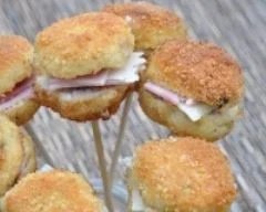 Sucettes salées au veau façon cordon bleu