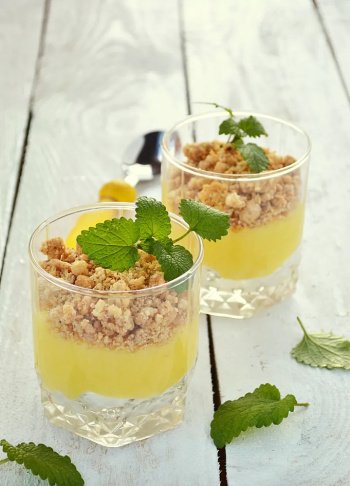 Verrine crumble citron