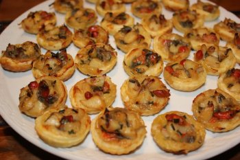 Mini-tartelettes apéritives aux noix de pétoncles