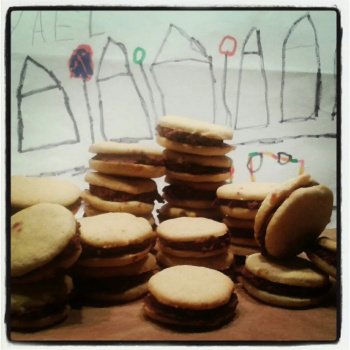 Sablés fourrés au chocolat