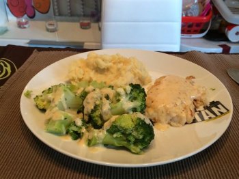 Filet de cabillaud à la crème et aux brocolis