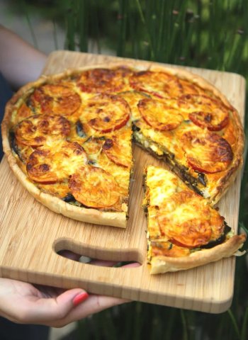 Tarte Aubergines-Feta Indienne