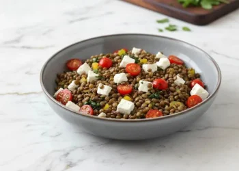 Salade Fraîche de Lentilles à la Grecque