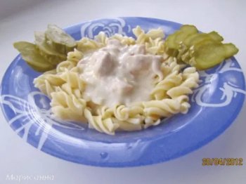 Poulet à la crème fraîche et au fromage