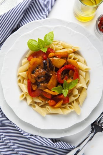 Pâtes aux poivrons et au chèvre au Cooking Chef