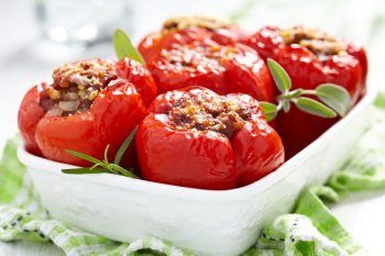 Poivrons farcis aux restes