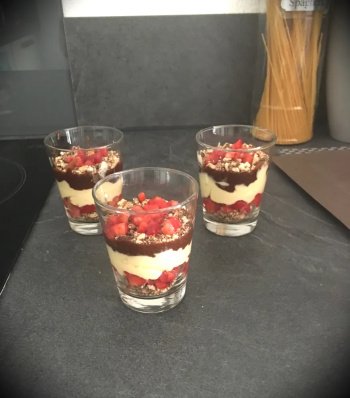 Tiramisu fraises et cookies