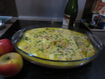 Poulet au cidre et au curry