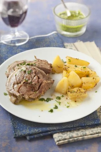Selle d'agneau aux herbes